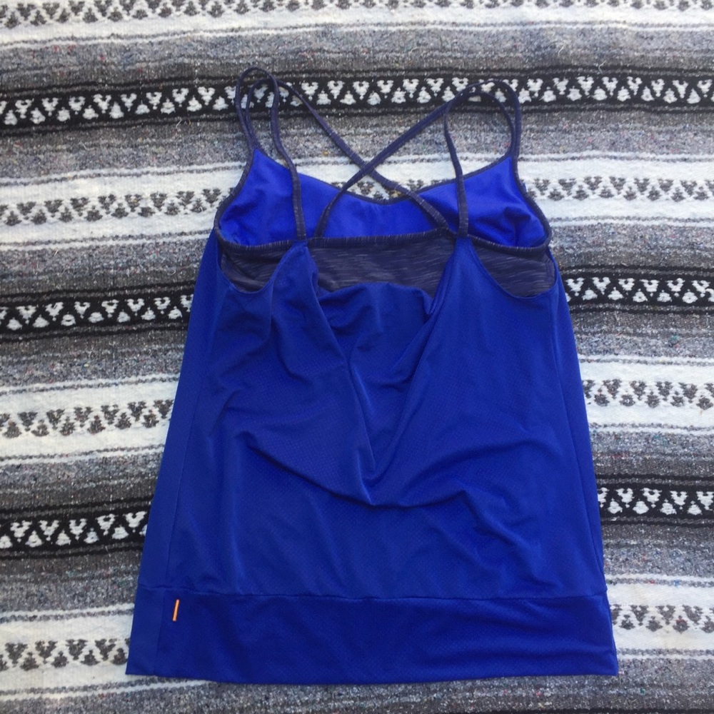 Lucy Blue Crisscross Bra Tank L